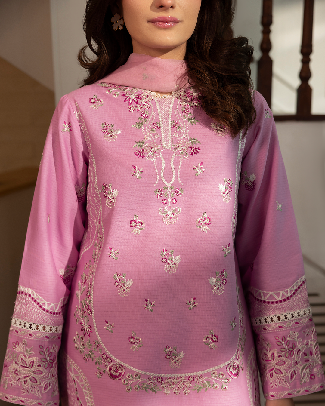 Juni - Stitched 3 Piece Embroidered Lawn