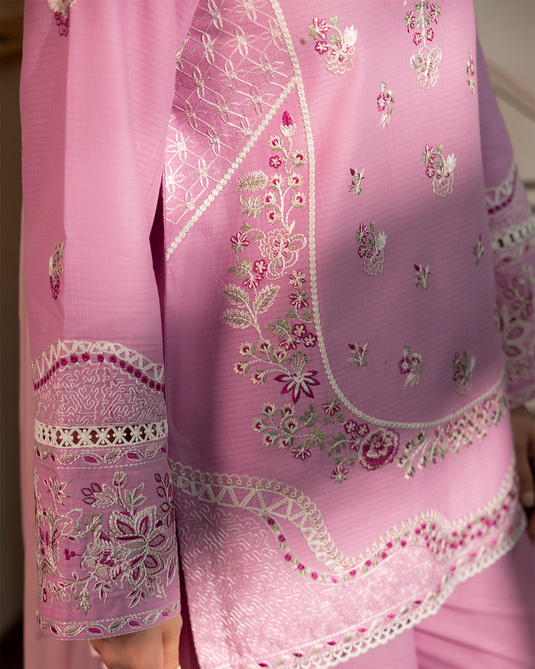 Juni - Stitched 3 Piece Embroidered Lawn