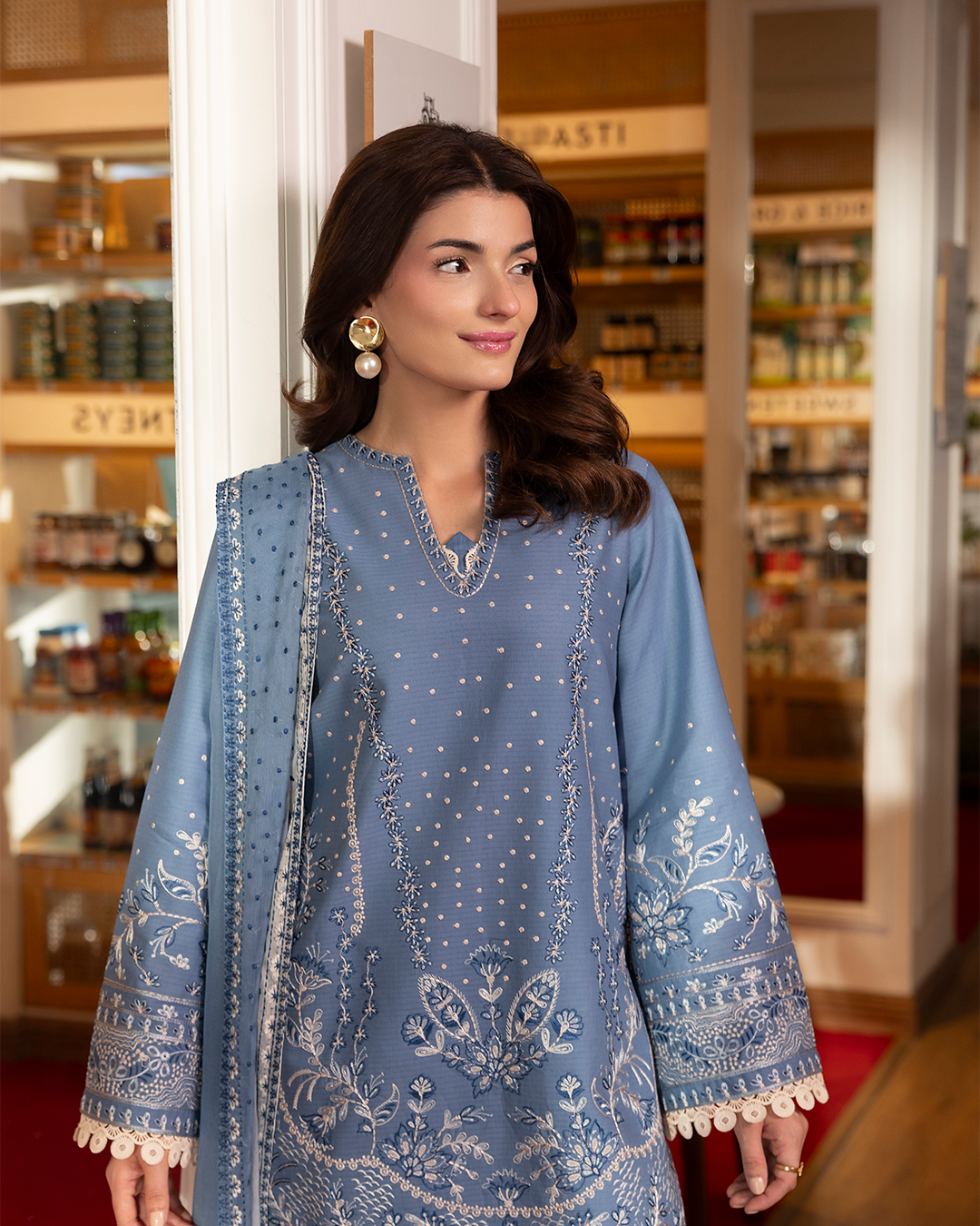 Vie - Stitched 3 Piece Embroidered Lawn