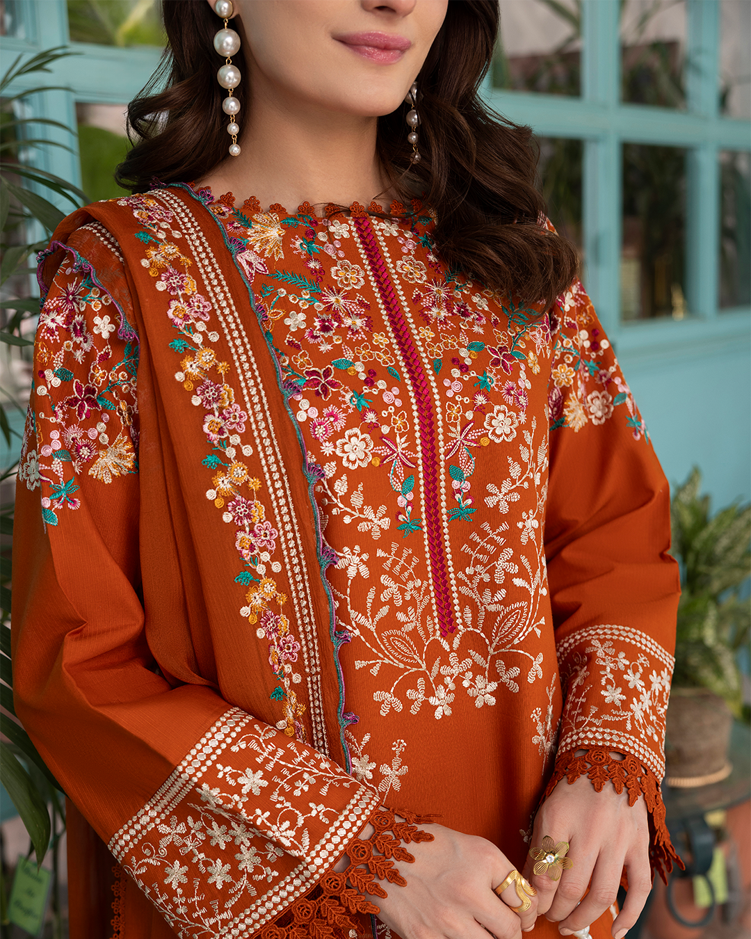 Miel - Stitched 3 Piece Embroidered Lawn