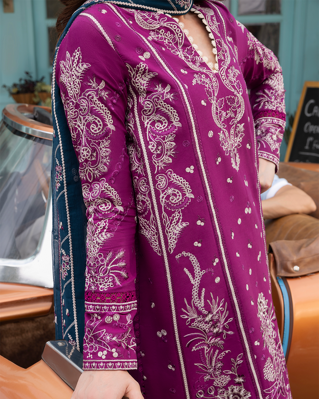 Amour - Stitched 3 Piece Embroidered Lawn