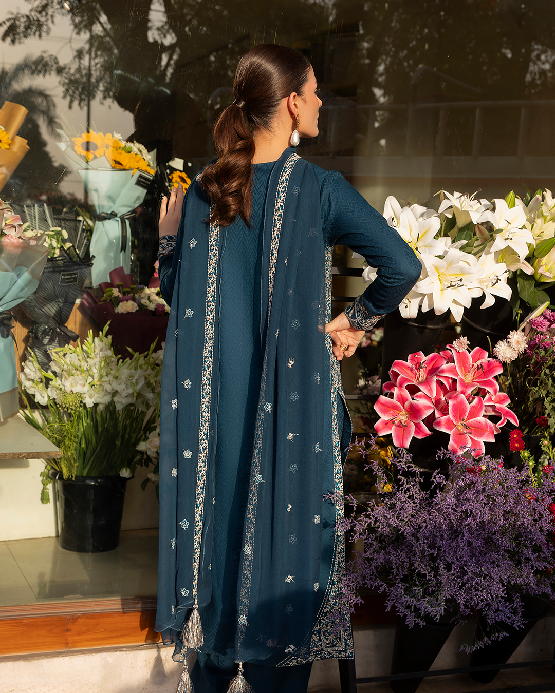 Coeur - Stitched 3 Piece Embroidered Lawn