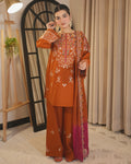 Miel - Stitched 3 Piece Embroidered Lawn
