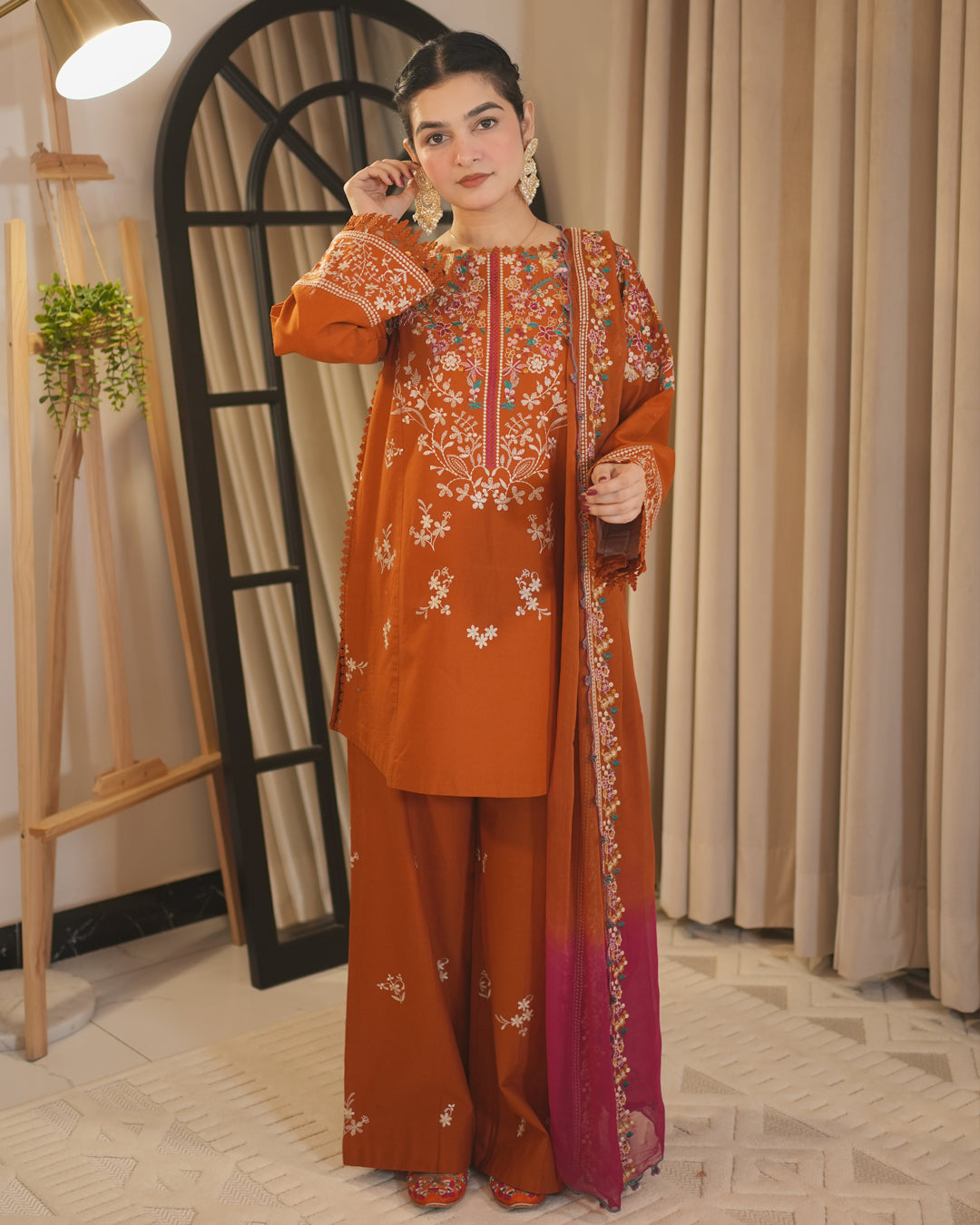 Miel - Stitched 3 Piece Embroidered Lawn