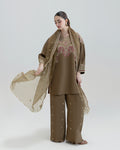Rhea - Stitched 3 Piece Embroidered Russian Silk