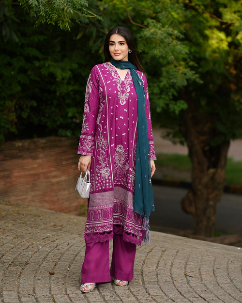 Amour - Stitched 3 Piece Embroidered Lawn